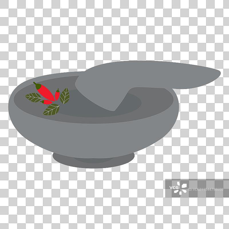 印尼传统的石臼和杵图片素材