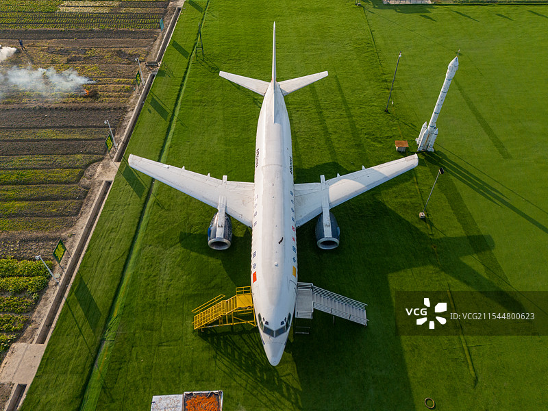 上海西点猎人军训基地飞机航拍图片素材