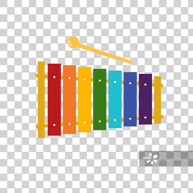 孤立的木琴乐器图片素材