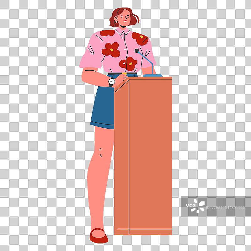 年轻女商人插图图片素材