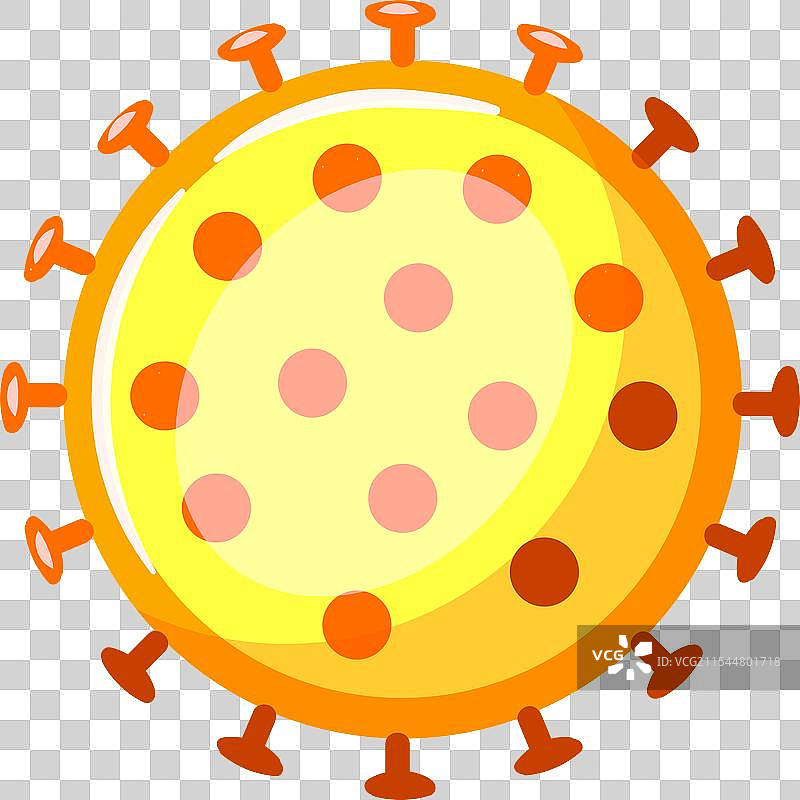 显示橙色的冠状病毒颗粒图片素材