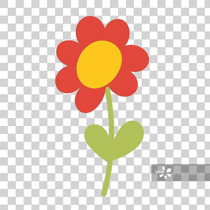 卡通风格的独立涂鸦花朵图片素材