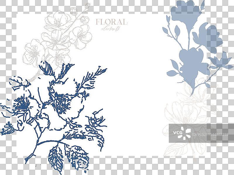 春季绽放的花卉设计元素图片素材