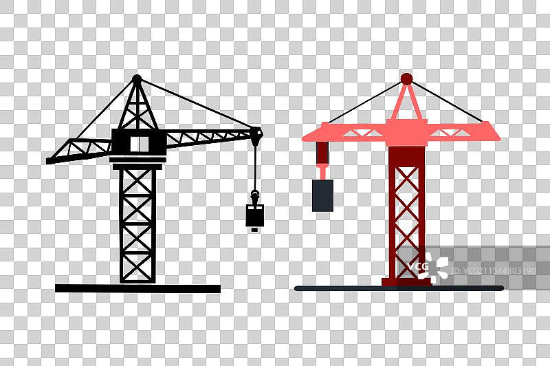 工业塔吊剪影设计图片素材