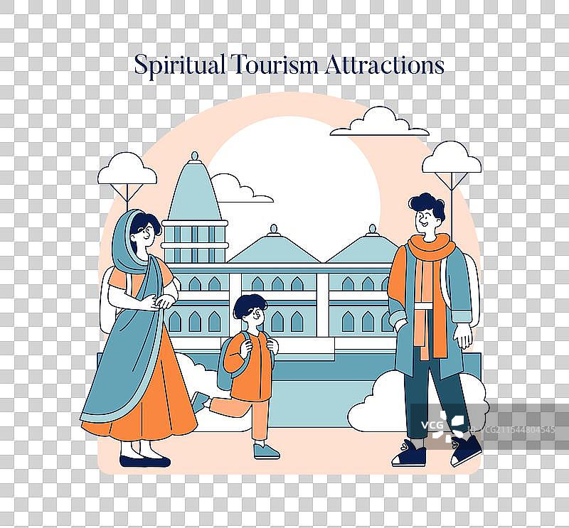 朝圣之旅平面图图片素材