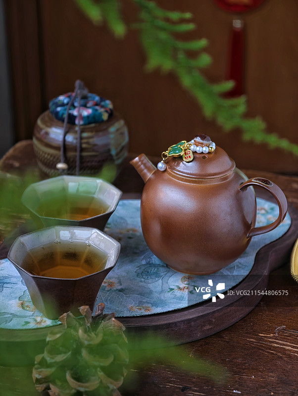 柴烧壶图片素材