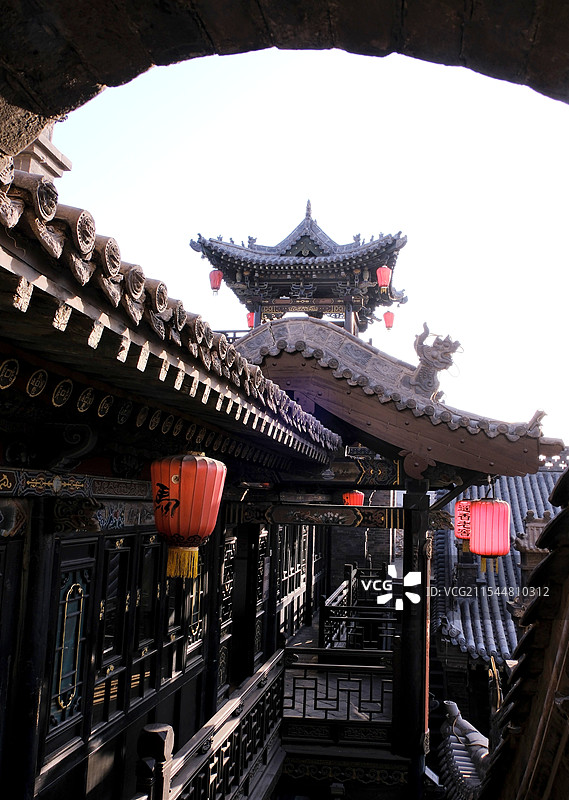 中国山西平遥古城建筑群图片素材
