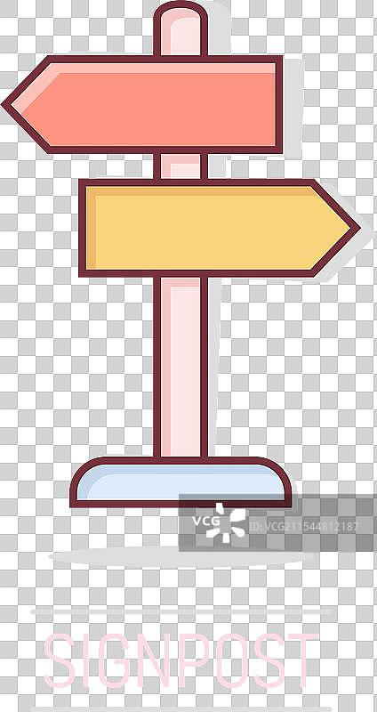 漫画风格的十字路口标志图标图片素材