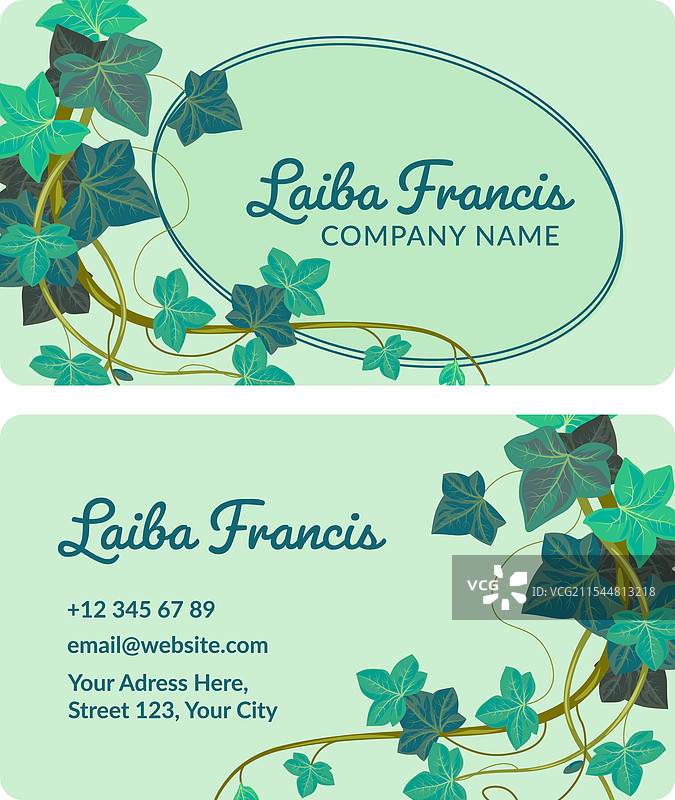 公司名称名片或拜访卡图片素材