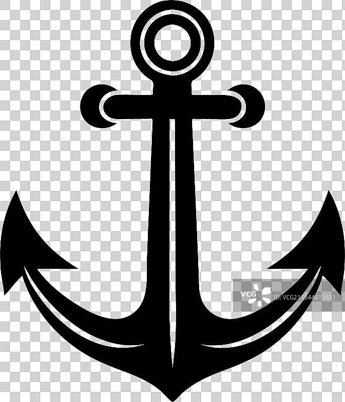 海洋锚的轮廓设计，提供EPS格式图片素材