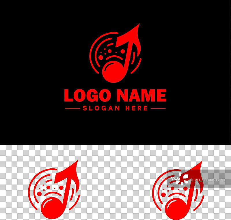 音乐标志图标，用于商业应用程序图标和乐队图片素材