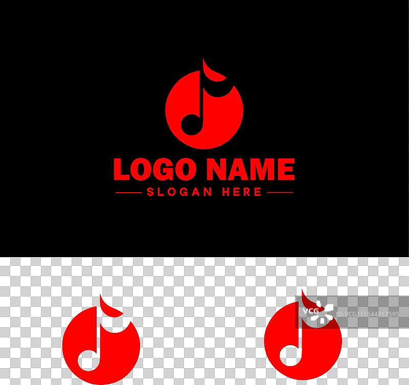 音乐标志图标，用于商业应用程序图标和乐队图片素材