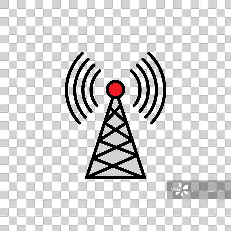 天线图标，背景为白色图片素材