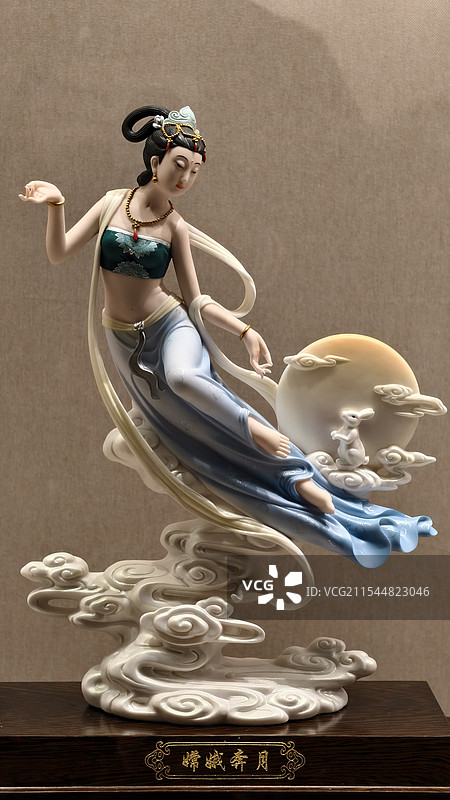 嫦娥奔月 瓷器图片素材