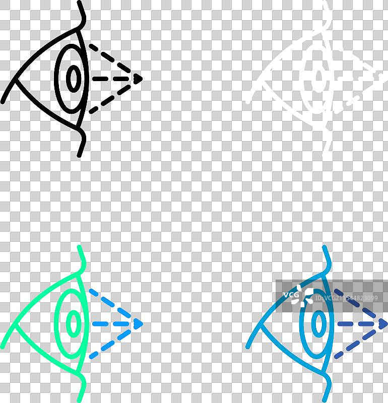 激光眼科手术扁平图标图片素材