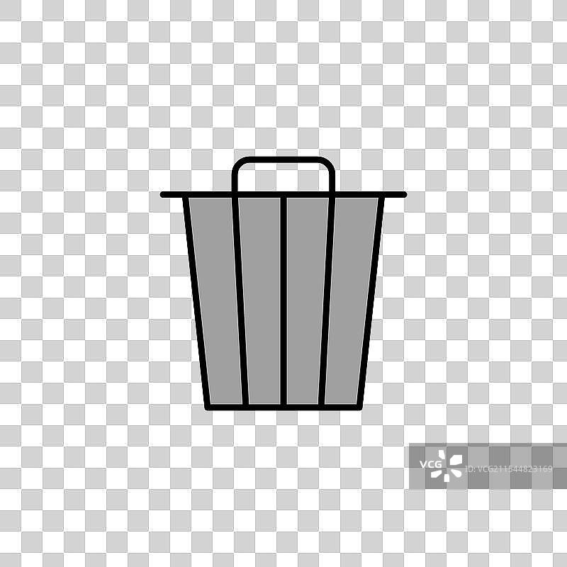 白色背景上的垃圾桶图标图片素材