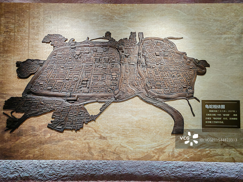 龟蛇相依图 潍坊城市规划艺术馆图片素材