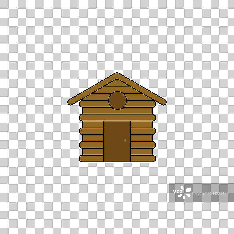 小屋图标，背景为白色图片素材