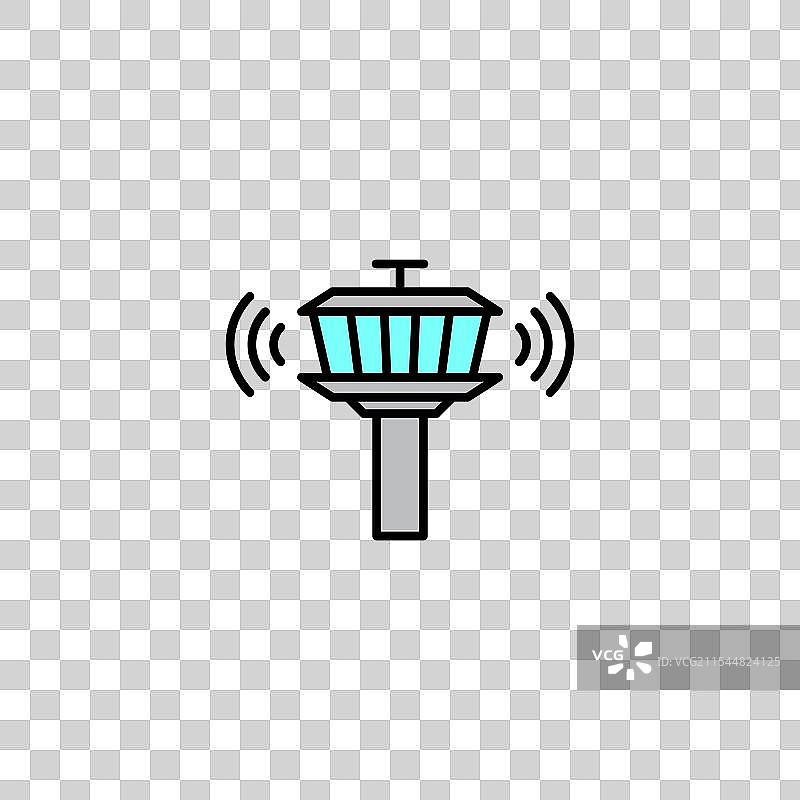 控制塔图标，背景为白色图片素材