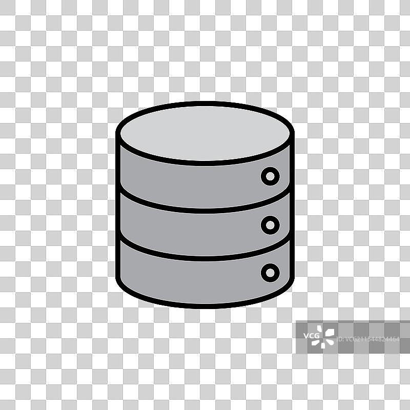 数据库图标，孤立在白色背景上图片素材