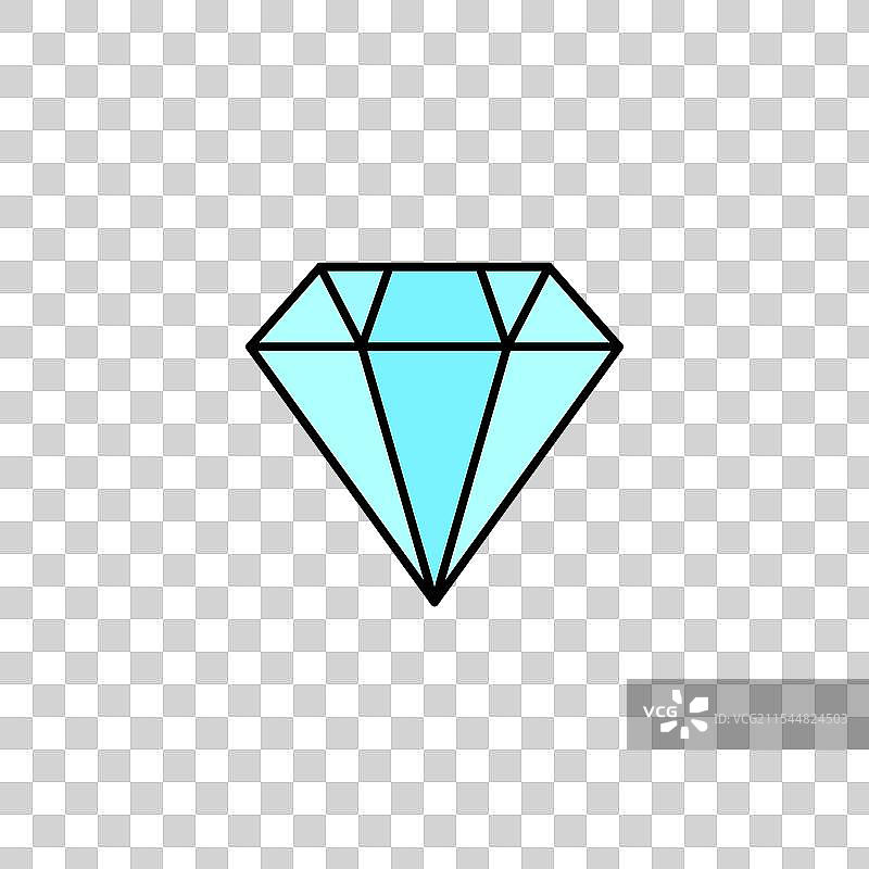 白色背景上的钻石图标图片素材