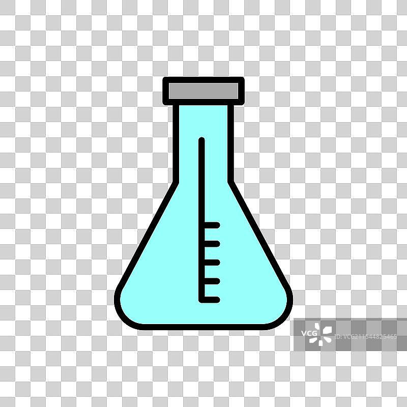 白色背景上的烧瓶图标图片素材