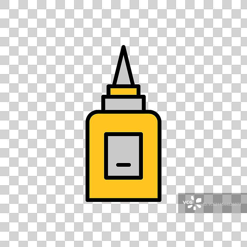 胶水图标，背景为白色图片素材