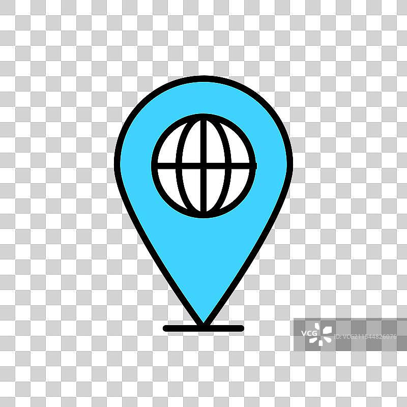 白色背景上的GPS图标图片素材