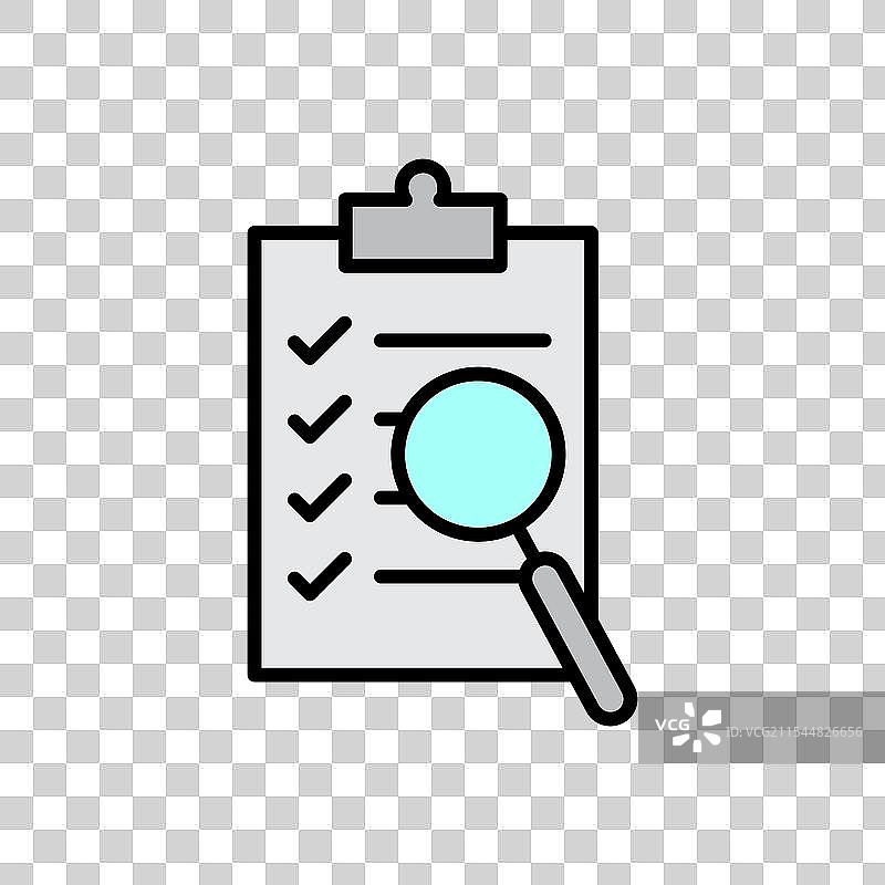 检查图标，背景为白色图片素材