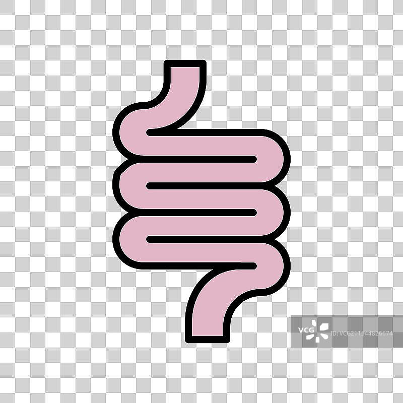 肠道图标，背景为白色图片素材