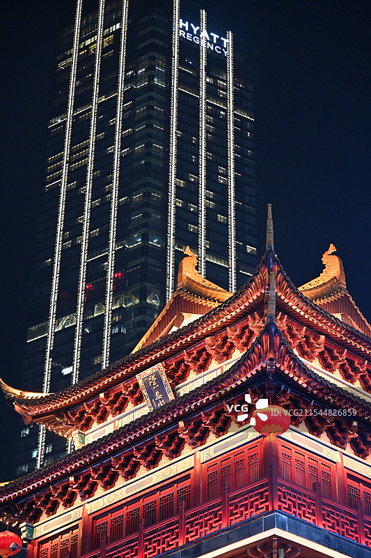 崇安寺夜景图片素材