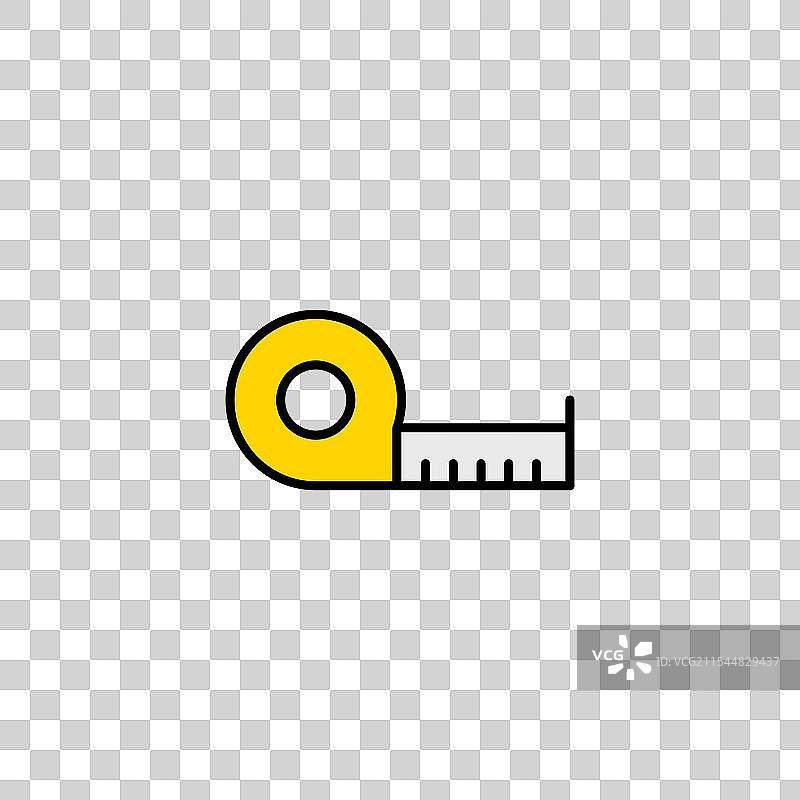 卷尺图标，背景为白色图片素材