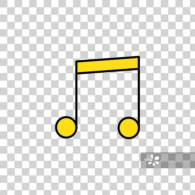 音乐图标，背景为白色图片素材