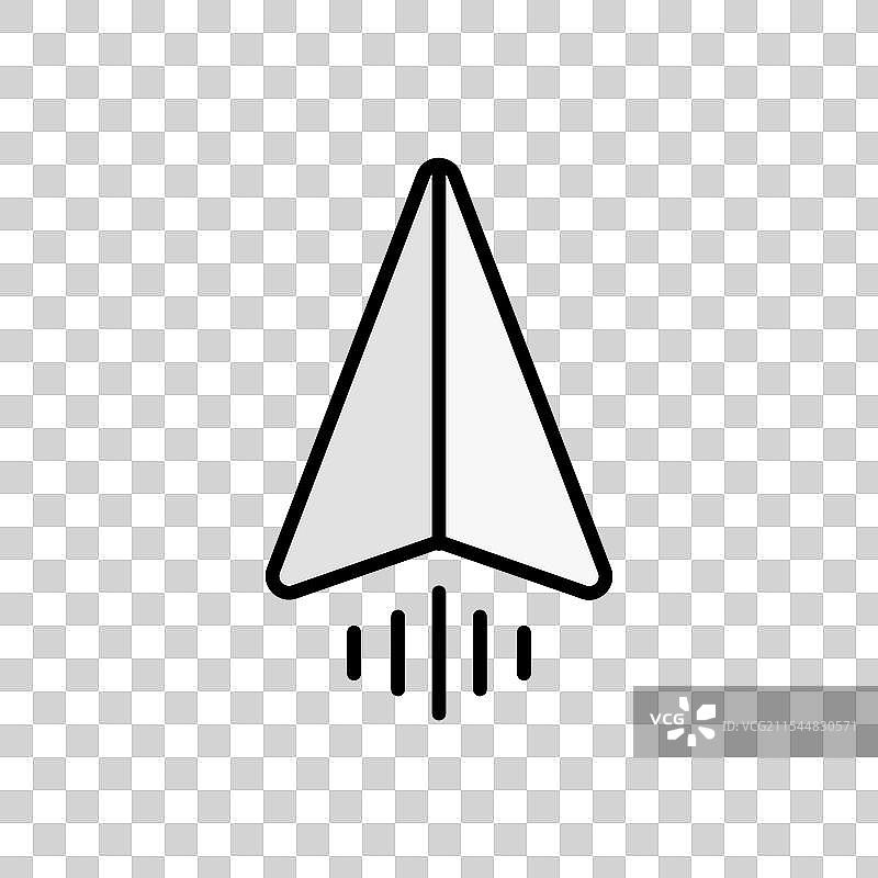 纸飞机图标，背景为白色图片素材