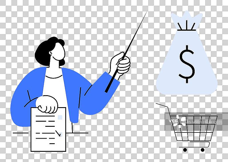 财务教育和聪明购物技巧图片素材