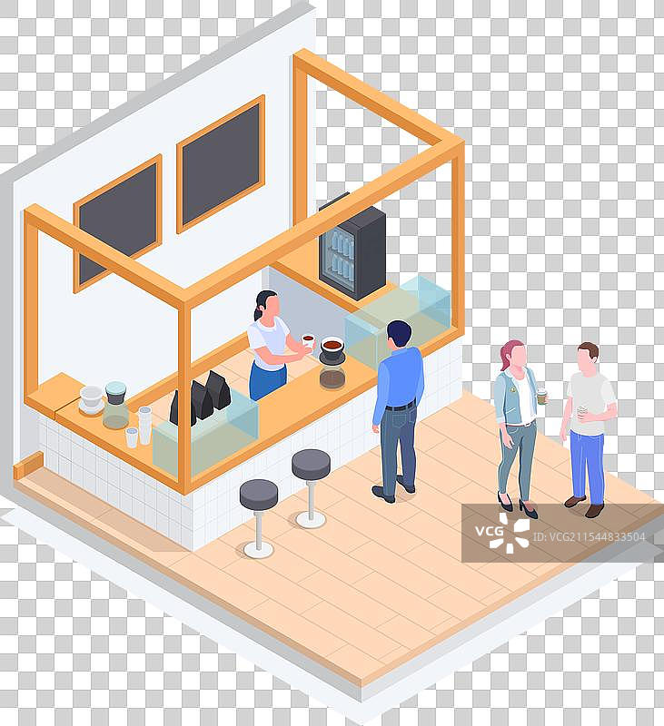 小企业主家庭企业等距图图片素材