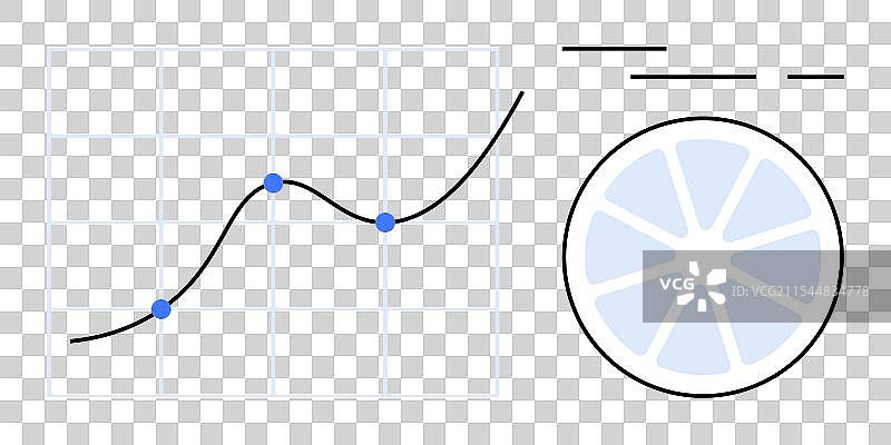 现代商业数据可视化与折线图图片素材
