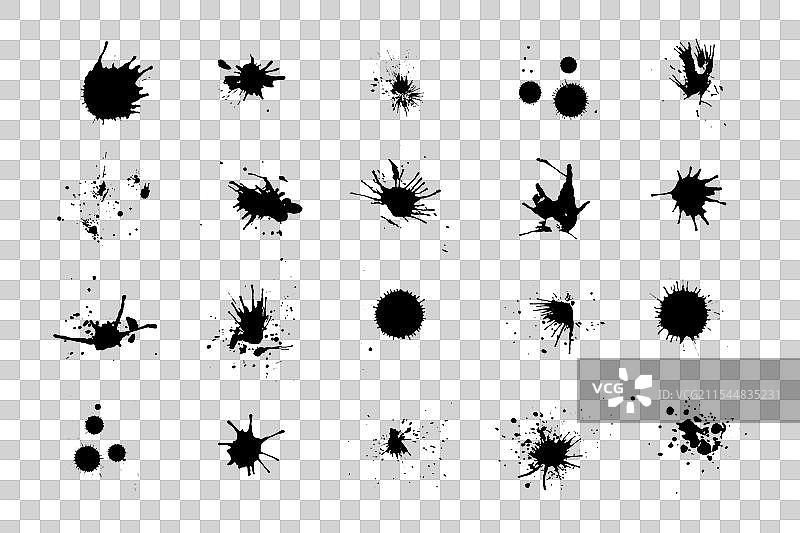 墨水飞溅的粗糙液体颜料溅洒图片素材