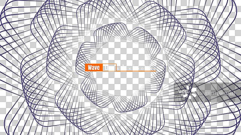 抽象数字流动波浪股票线条图片素材