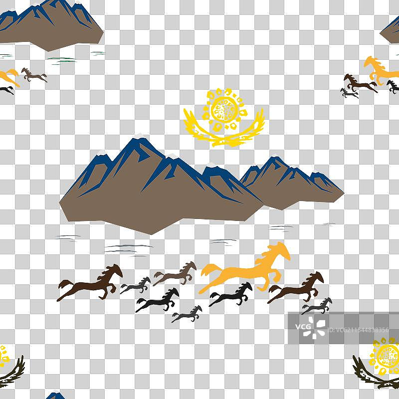 哈萨克游牧部落作为背景图片素材