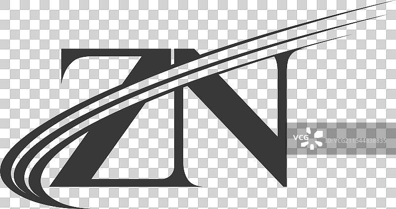 字母首字母标志 zn nz z 和 n图片素材