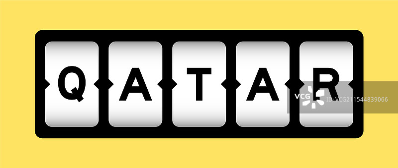 卡塔尔字样的黑色插槽横幅图片素材