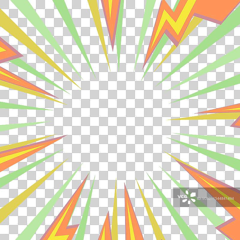 波普艺术放射状彩色漫画书杂志封面图片素材