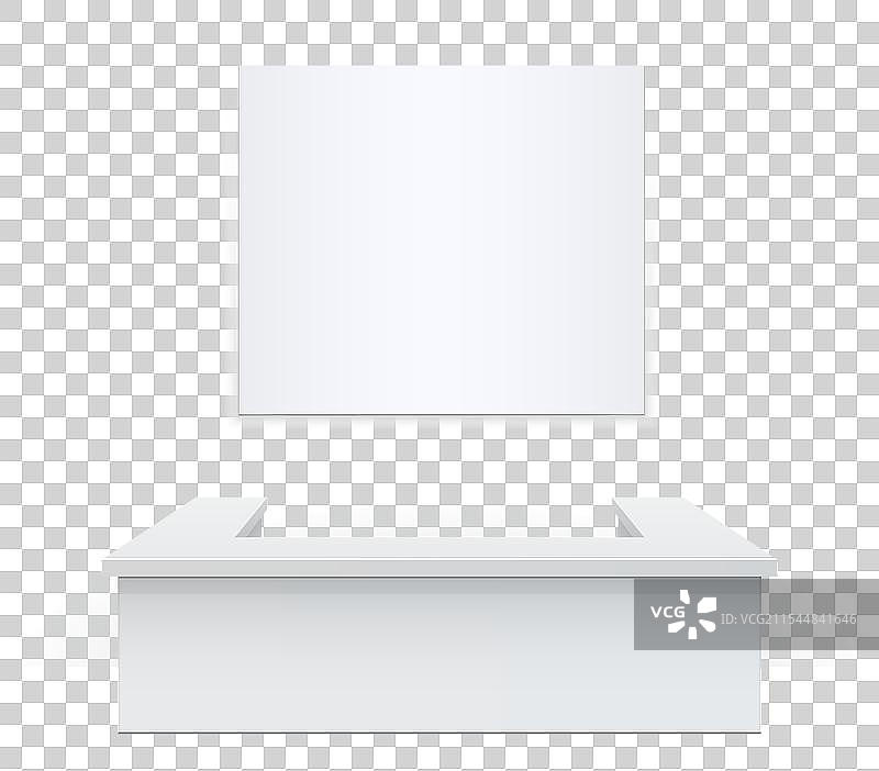 白色接待或信息台图片素材