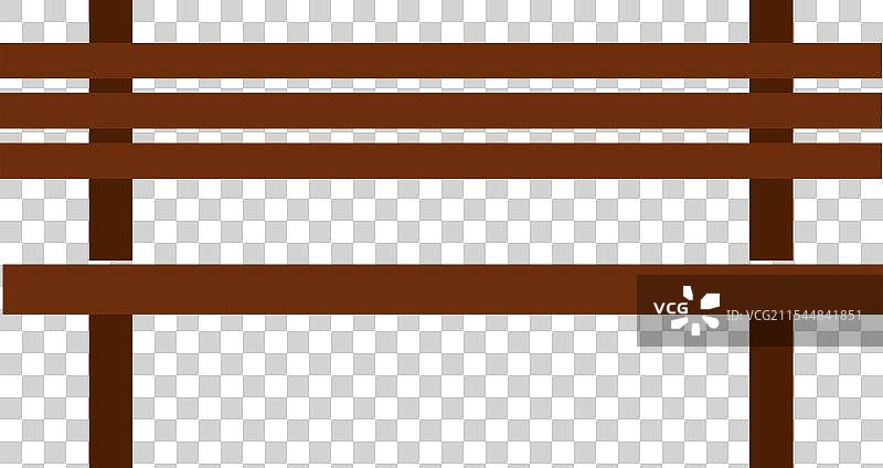 棕色平面设计的木制公园长椅图片素材