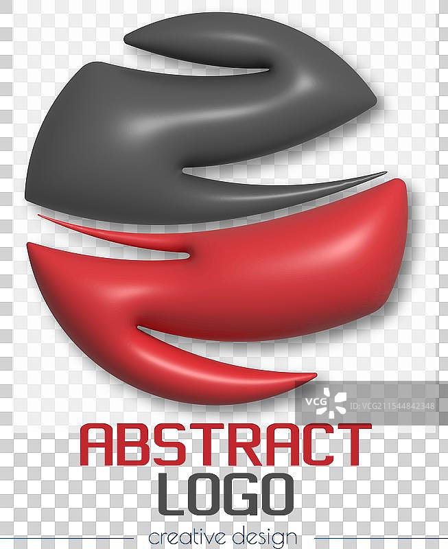 3D抽象标志，徽章贴纸模板图片素材