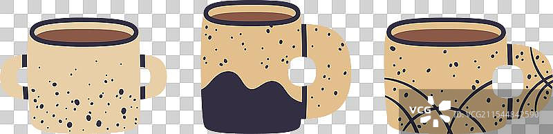 咖啡瓷杯 热饮 装饰性马克杯图片素材