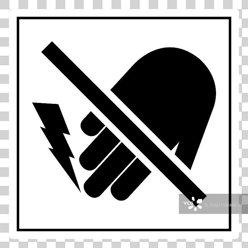 电气危险预防警告标志图片素材