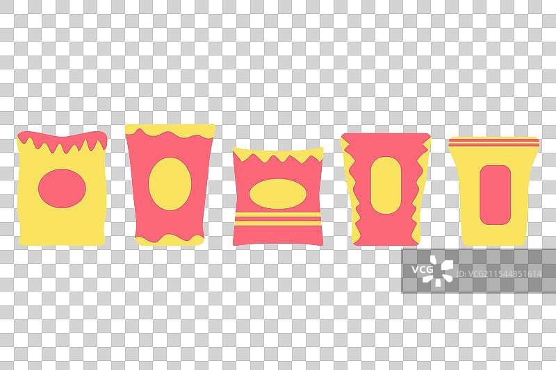 简单的小吃套装设计食品图片素材