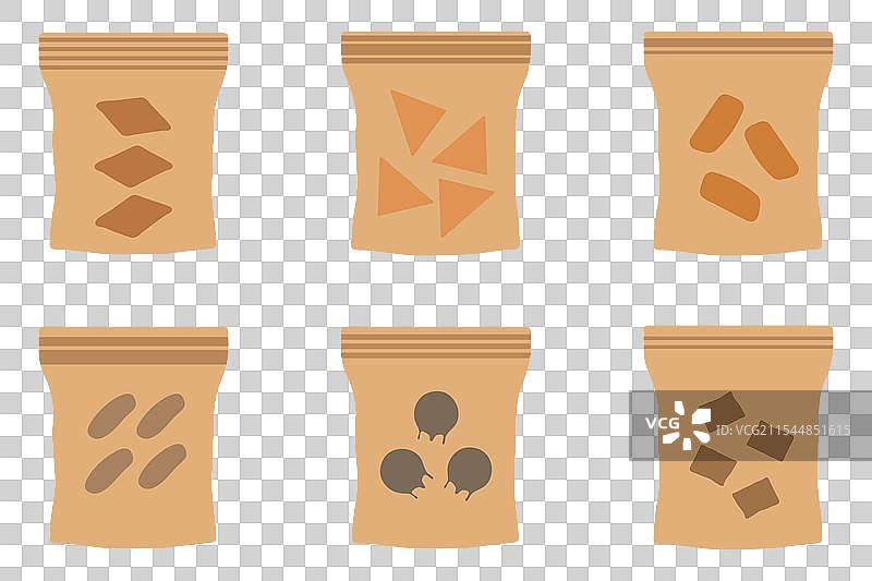 简单的小吃套装设计食品图片素材